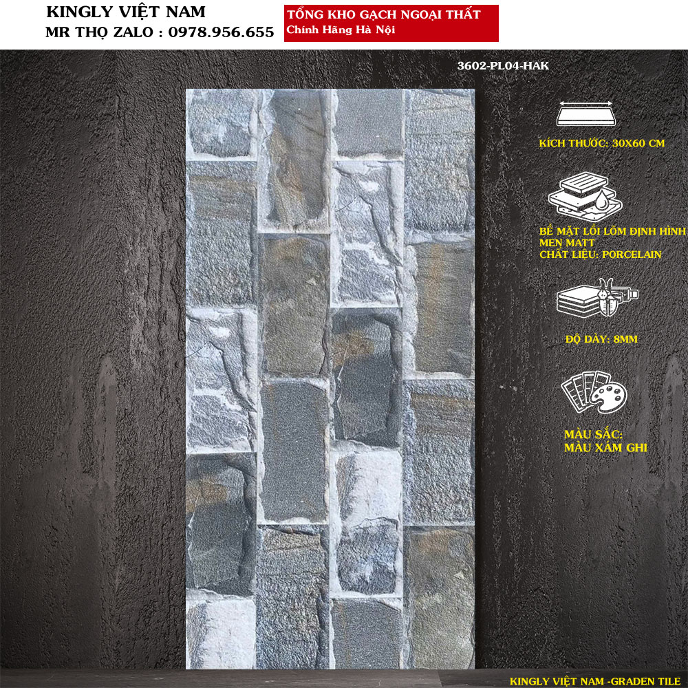 Gạch ốp tường Hàng rào 30x60 3602-PL04